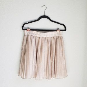 Ark & Co | Champagne Pleated Skirt